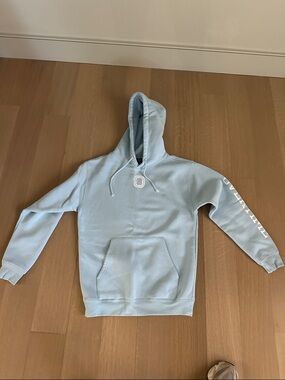 Overtime - Light Blue Men's Hooded Pullover Sweatshirt